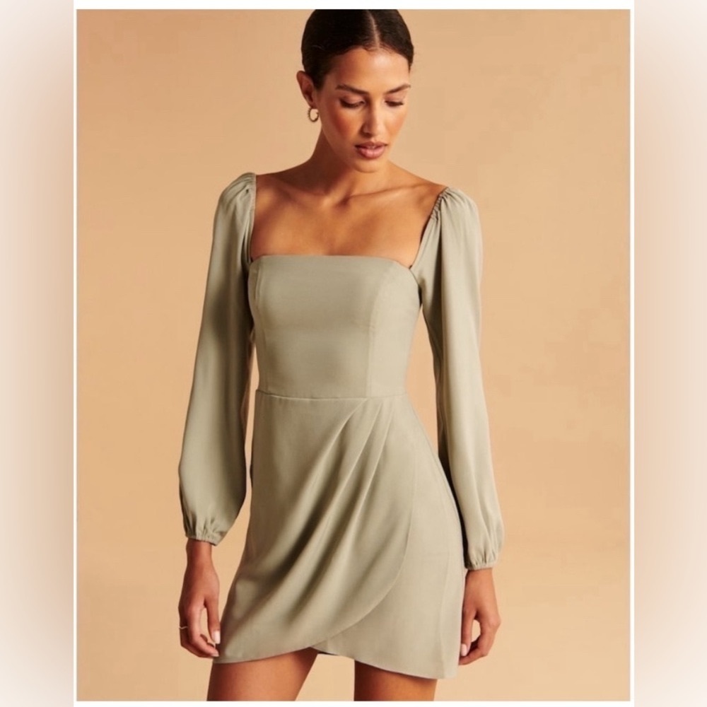 Green wrap dress from Abercrombie & Fitch